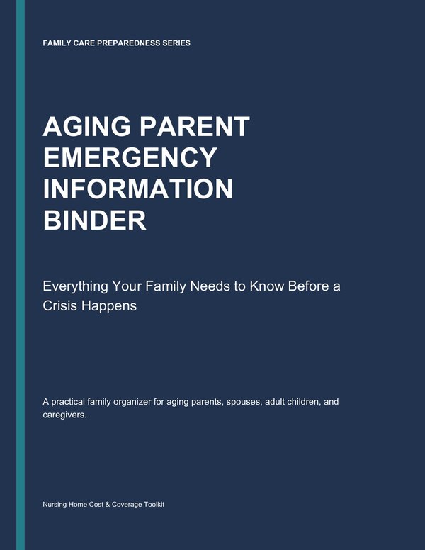 Front cover of Aging Parent Emergency Information Binder by Raymond Ali
