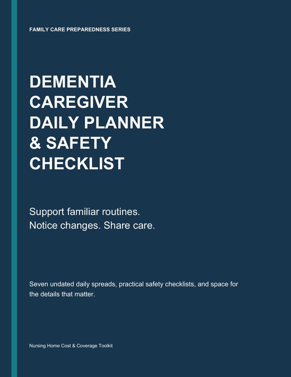 Front cover of Dementia Caregiver Daily Planner & Safety Checklist by Raymond Ali